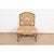 A gorgeous French Provincial Louis XV style slipper chair or lounge chair In the manner of Baker Furniture USA, Circa...