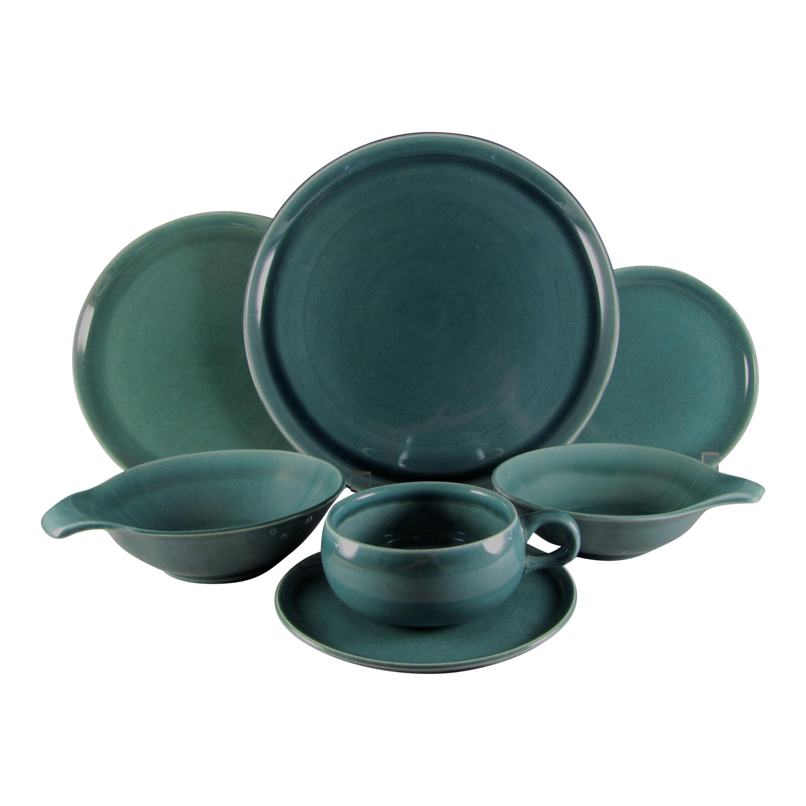 1950s Russel Wright Steubenville American Modern Seafoam Green Service