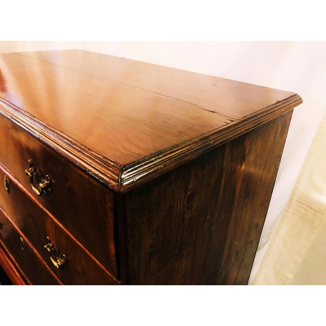19th Century Georgian Chest of Drawers With Flame Mahogany Fronts on Stand For Sale - Image 9 of 13