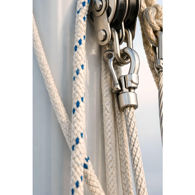 Sailboat Rigging Detail, Minimalist Nautical Art Print, 24″ × 36″ For Sale - Image 4 of 8