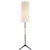 Frankfort Floor Lamp in Aged Iron with Gilded Accents and Linen Shade Designer: AERIN Height: 60" Shade Detail: 10.5" x...