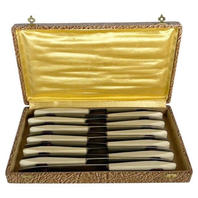 Bakelite Knives, France, 1970s, Set of 12 For Sale - Image 14 of 14