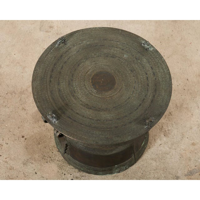 Southeast Asian Bronze Rain Drum or Drinks Table For Sale - Image 4 of 12