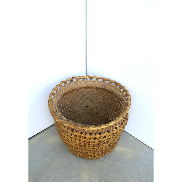 Wicker Basket Plant Cachepot For Sale In New York - Image 6 of 12
