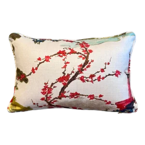 Pagoda Print Lumbar Pillow