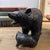 Carved out of hardwood with a black lacquer finish. The Mama and cub duo have loads of personality. They steal your heart....