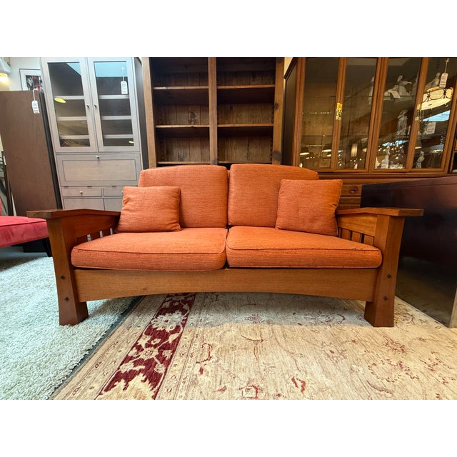 Berkeley Mills Arts & Crafts Loveseat For Sale - Image 4 of 12