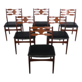 1960s Set of Six Danish Modern Dining Chairs in Teak For Sale