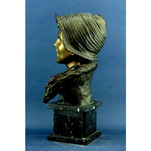 Bronze Bust Sculpture of a Young Fisherman by Vincenzo Cinque, Italy For Sale - Image 4 of 18