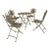 1970s Italian Bistro–Style Wrought Iron Garden Set With Four Folding Chairs For Sale