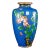 Chinese Blue Cloisonné Floral Vase Republic Period For Sale