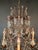 Antique Art Deco Candle Light Traditional Chandelier With Purple Crystal For Sale - Image 10 of 11