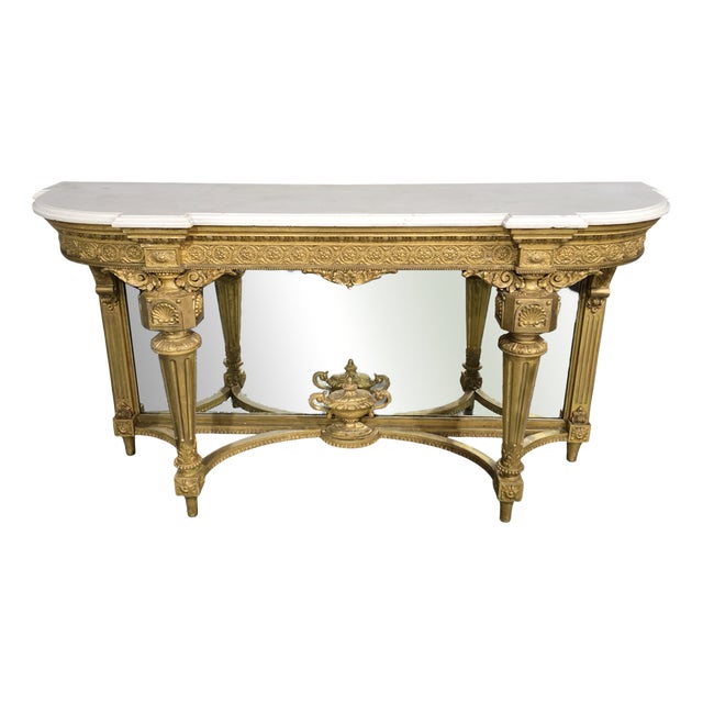 Victorian Gilt Console Table, 1850 For Sale