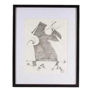 Abstract Charcoal Drawing by James L. Bruch For Sale