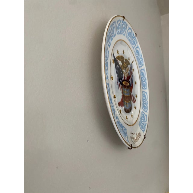 American Vintage 1974 Avon Freedom Collector's Plate - Flag, Eagle & Drum" Wedgwood Edt For Sale - Image 3 of 8