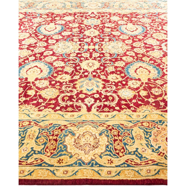 Solo Rugs Mogul, One-of-a-Kind Hand-Knotted Area Rug - Red, 8' 0" x 10' 3" For Sale - Image 4 of 8