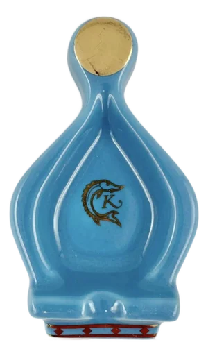 Caviar Kaspia Paris Restaurant Blue Ceramic Ashtray