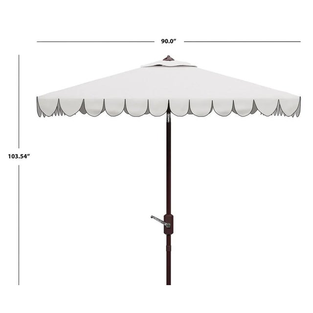 Contemporary Venice 7.5 Square Umbrella - Ivory/Black For Sale - Image 3 of 4