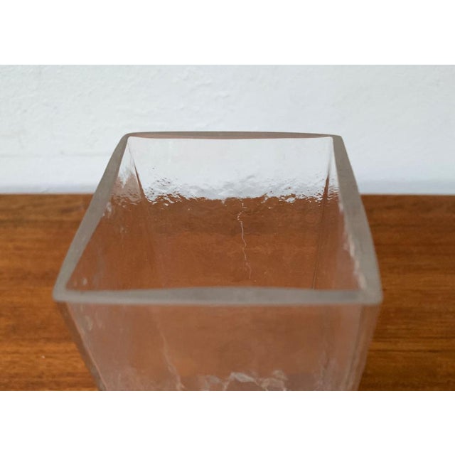 Mid-Century Scandinavian Glass Vase with Flower Motif, 1960s For Sale - Image 18 of 18