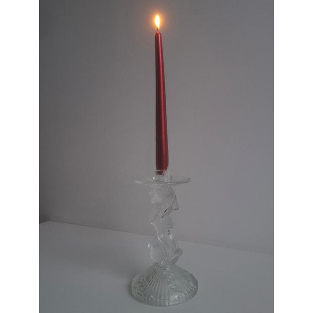 Mid-Century Cut Glass Sculptural Candleholder, Czechoslovakia, 1960s For Sale - Image 12 of 18
