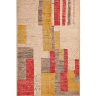 Art Deco Color Block Design Contemporary Modern Area Rug For Sale