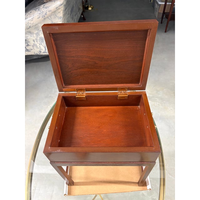 Baker Furniture Company Baker Furniture Inlaid Mahogany Chest on Stand For Sale - Image 4 of 8