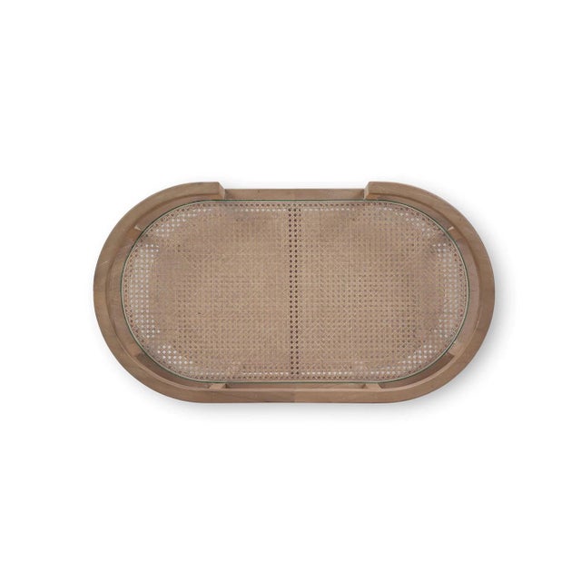 Beige Coastal Style Bar Cart in Light Wood For Sale - Image 8 of 9