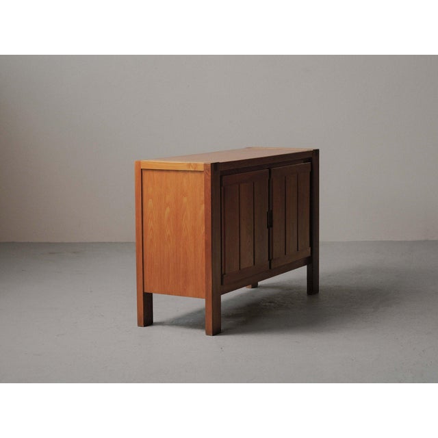 Vintage Two-Door Elm Sideboard, France, 1980 For Sale - Image 9 of 13