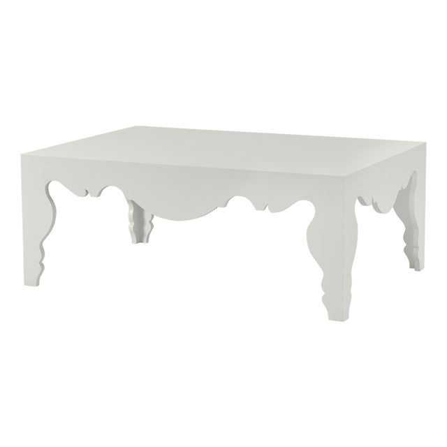 Tara Shaw for Century Furniture Sven Cocktail Table -Frenchwhite Plaster For Sale