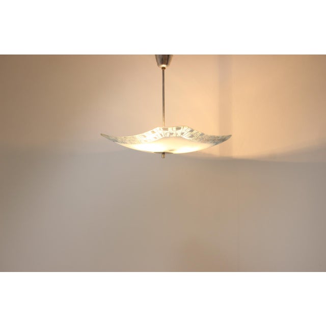 Mid-Century Glass Ceiling Lamp, 1960s For Sale - Image 10 of 15