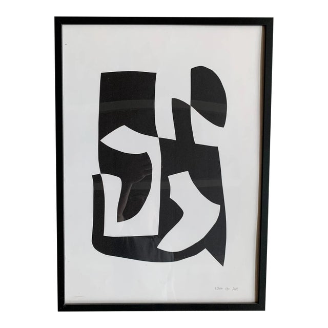 2018 Modern Abstract Black and White Lithograph by Atelier CPU For Sale