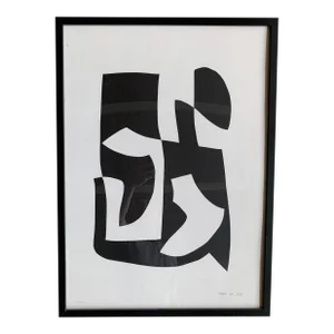 2018 Modern Abstract Black and White Lithograph by Atelier CPU