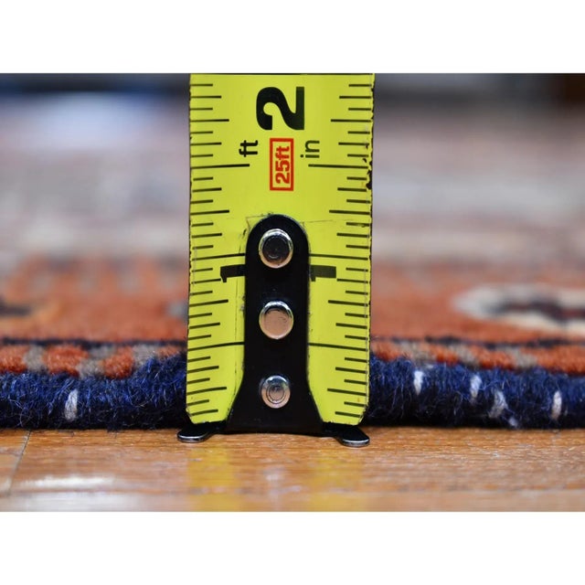 Vintage Persian Abadeh Light Brown Hand Knotted Wool Block Design Rug For Sale In New York - Image 6 of 8