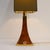 Modernist Table Lamp in Elm Burl and Brass with Lampshade, 1970s For Sale - Image 4 of 7