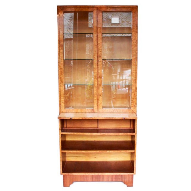 Vintage Bookcase in Satinwood, 1930s For Sale - Image 4 of 14