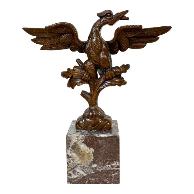 Georgian Carved Mahogany Eagle Ornament, in the Manner of Thomas Chippendale For Sale