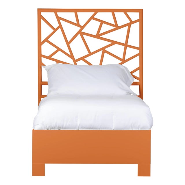 Tiffany Platform Bed Twin, Citrus Orange For Sale