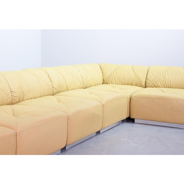 Modular Sofa in Leather by Bernd Münzebrock for Walter Knoll, Germany, 1970s, Set of 7 For Sale - Image 12 of 18