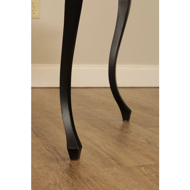 Vintage Italian Florentine Style Black & Gilt Side Table For Sale - Image 12 of 13