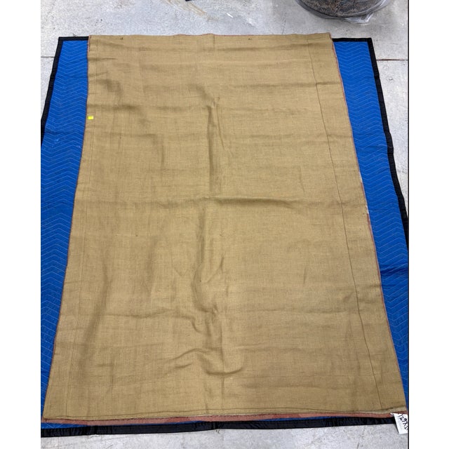 Large Antique Handwoven Floral French Aubusson Tapestry For Sale - Image 10 of 14