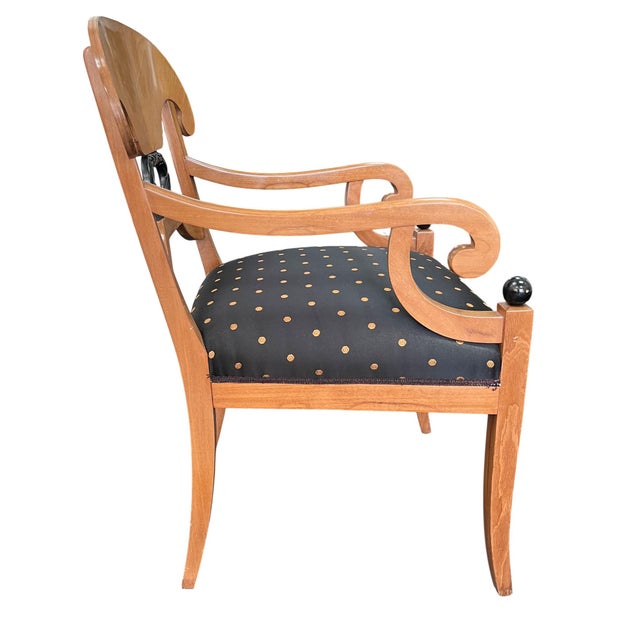 Pair of Biedermeier-Style Empire Armchairs For Sale In West Palm - Image 6 of 12