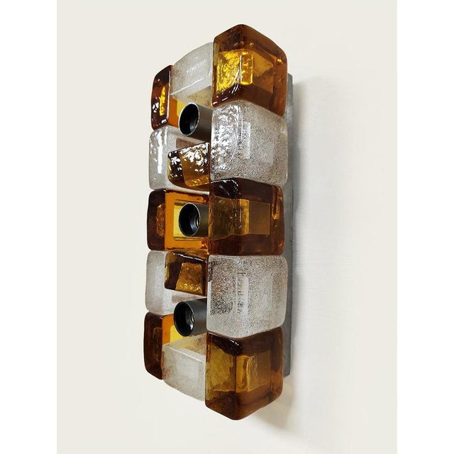 Poliarte Vintage Murano Glass Wall Lamp by Albano Poli for Poliarte, 1970s For Sale - Image 4 of 5