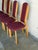 Pink Pink Upholstered Beechwood Dining Chairs 4-Set Denmark Mid-Century Modern 1980s For Sale - Image 8 of 10