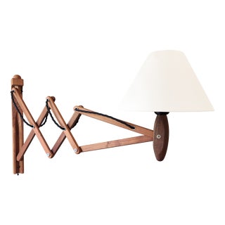 Small Scissor Concertina Wall Lamp by Erik Hansen, 1960s For Sale