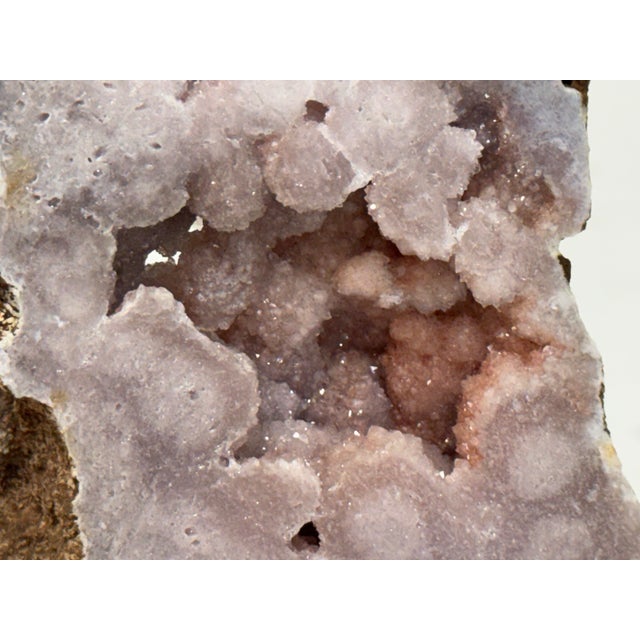 Pink Amethyst Crystal Slab on Stand For Sale - Image 11 of 12