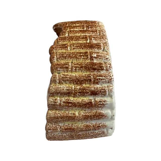 Majolica Early 20th Century Petite Majolica Swan and Bamboo Wall Hanger For Sale - Image 4 of 7