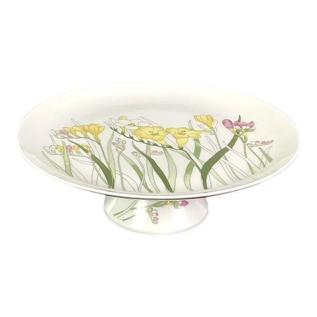 Vintage Tivol Porcelain Cake Plate by Shafford For Sale