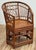 Mid 20th Century Vintage Chinoiserie Brighton Pavilion Style Rattan Horseshoe Chair For Sale - Image 5 of 11