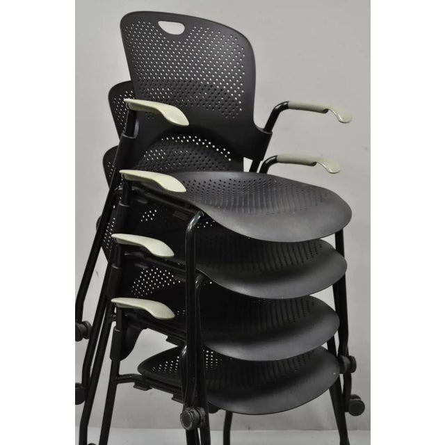 Herman Miller Caper Stacking Office Computer Desk Chairs - Set of 4 For Sale - Image 10 of 12