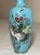 19th Century Antique 19th Century Japanese Meiji Cloiosnne Miniature Enamel Crane Blue Vase For Sale - Image 5 of 13